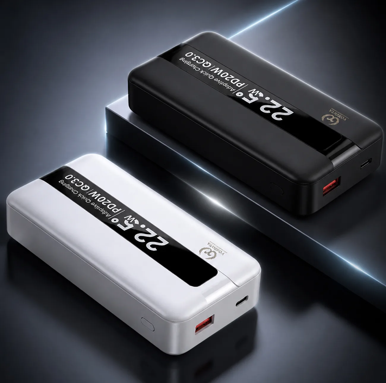 پاوربانک 22.5 وات یوشیتا مدل YP-021 ظرفیت 20000 میلیآمپرساعت به همراه سه عدد کابل USB-C/ لایتنینگ / USB-C