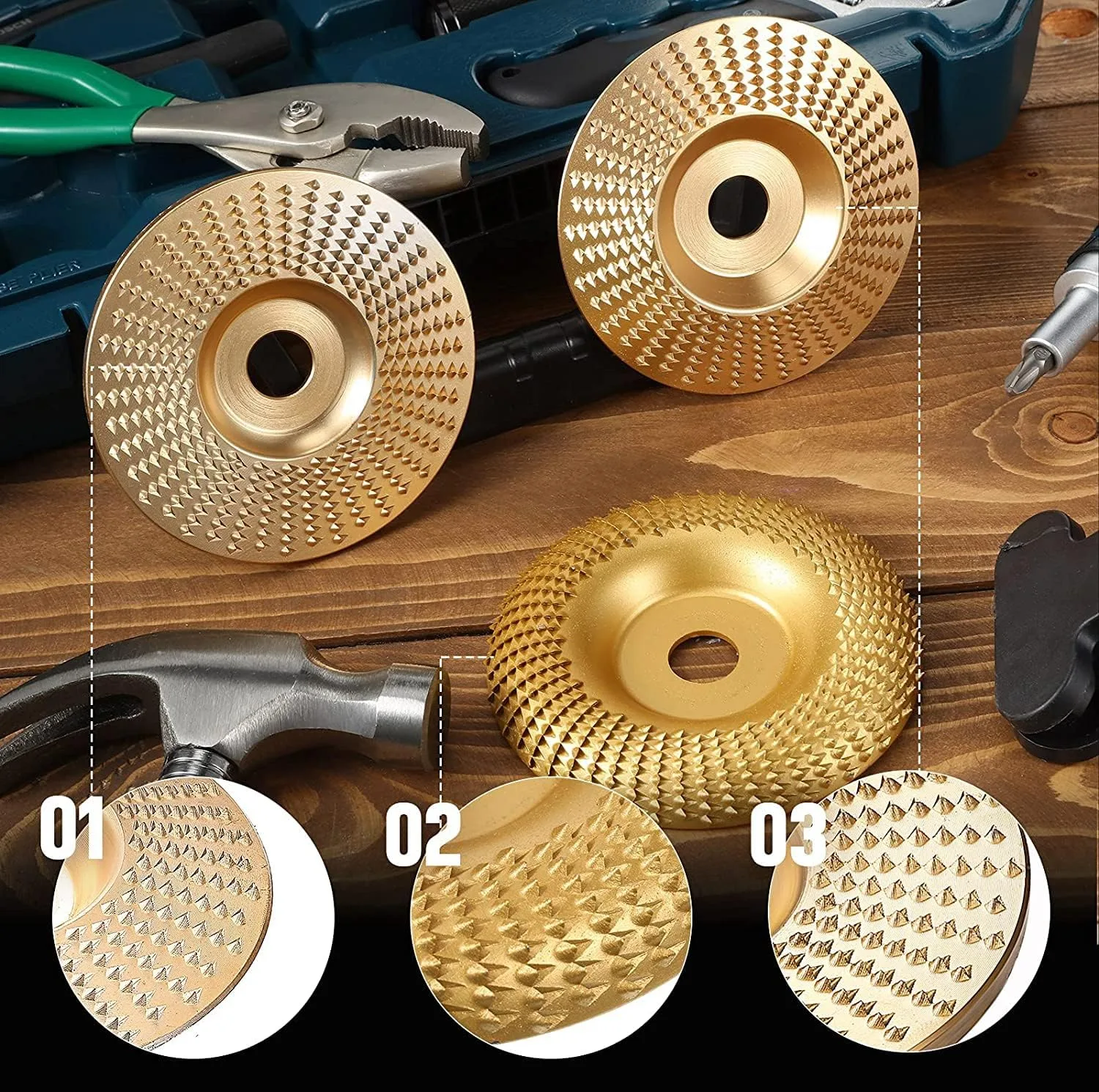 صفحه چوب ساب مینی فرز مدل تنگستن کاربید کد 100mm مجموعه سه عددی