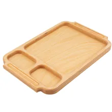 سینی دسته دار مدل چوبی طرح جاشکلاتی دار سایز ۲۴×۳۶ سانتیمتر
