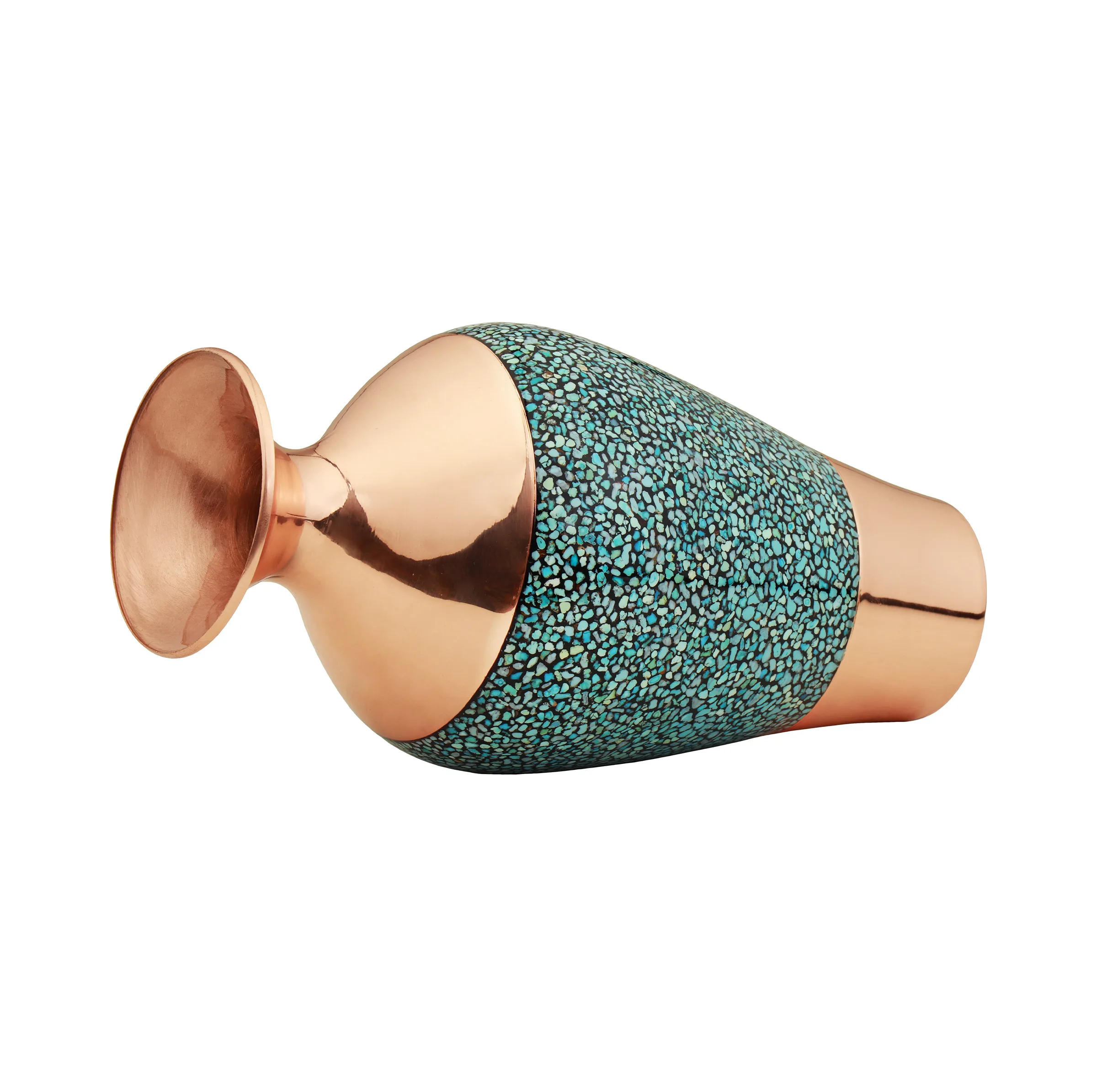 گلدان فیروزه کوبی مدل مرغی کد 20