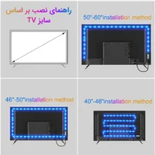 ریسه ال ای دی مدل RGB مولتی کالر بک لایت طول 3 متر