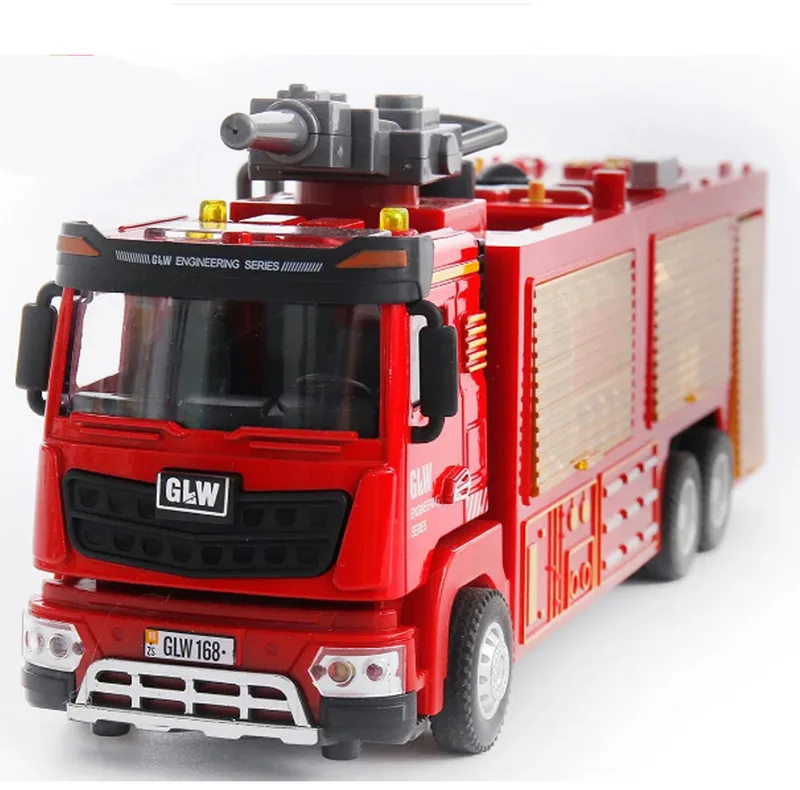 ماکت ماشین بازی ناب سل مدل آتشنشانی آبپاش موزیکال چراغ دار fire fighting real waterpomp with light &sound با قابلیت آبپاشی واقعی
