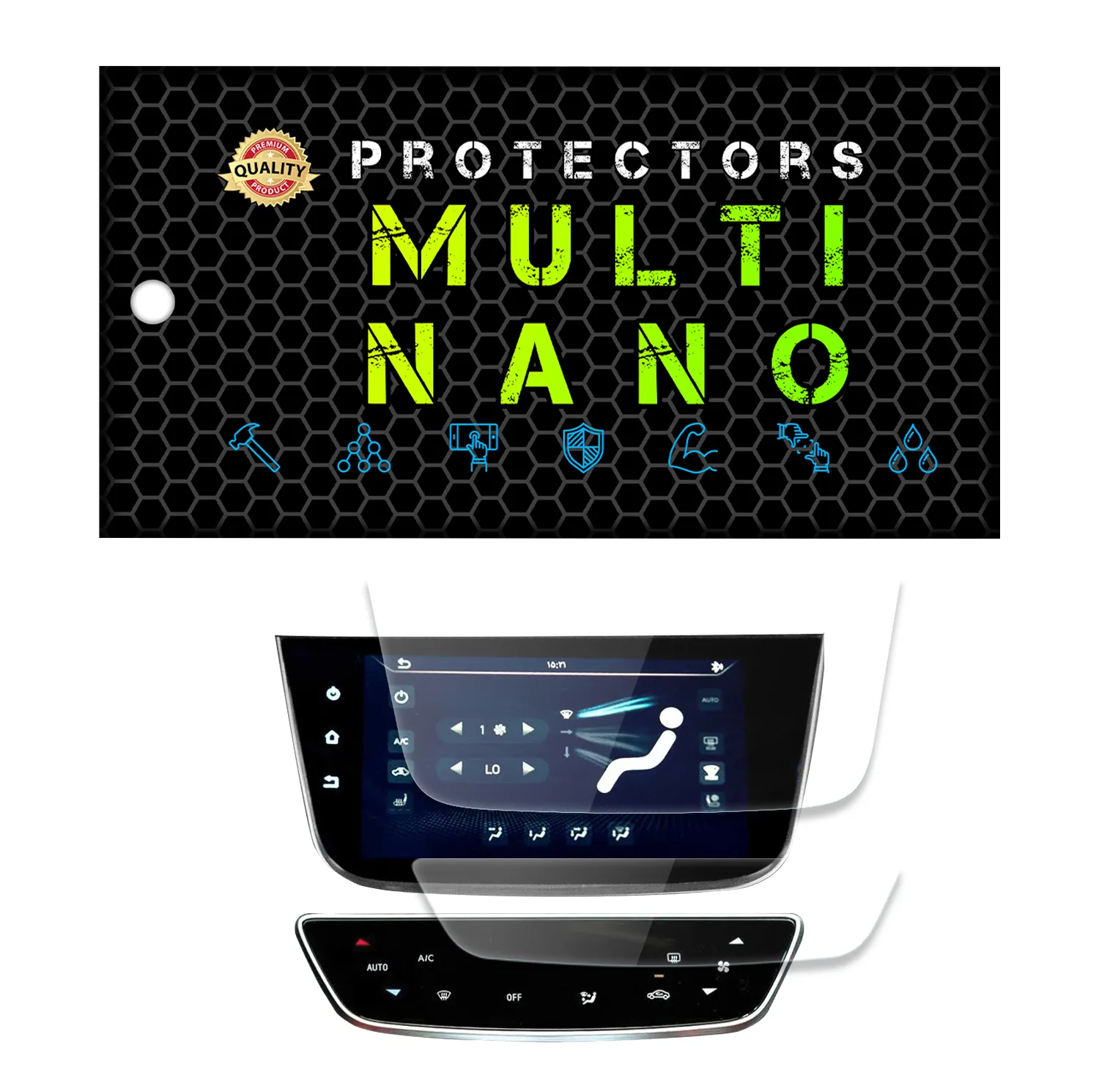 محافظ صفحه نمایش خودرو مولتی نانو مدل X-S1N مناسب برای کی ام سی A5 مجموعه دو عددی