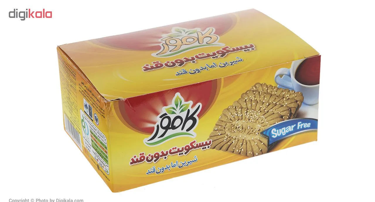 بیسکویت بدون قند کامور مقدار 360 گرم
