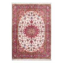 فرش ماشینی زانیس مدل 501 طرح عرش تبریز زمینه کرم