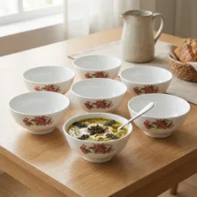 کاسه  مدل گل سرخ بسته 6 عددی