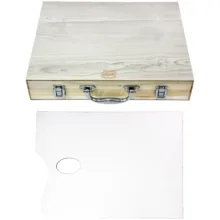 جعبه رنگ چوبی کامران مدل WoodenBox به همراه پالت رنگ
