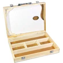 جعبه رنگ چوبی کامران مدل WoodenBox به همراه پالت رنگ