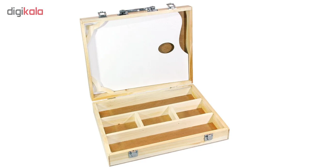جعبه رنگ چوبی کامران مدل WoodenBox به همراه پالت رنگ