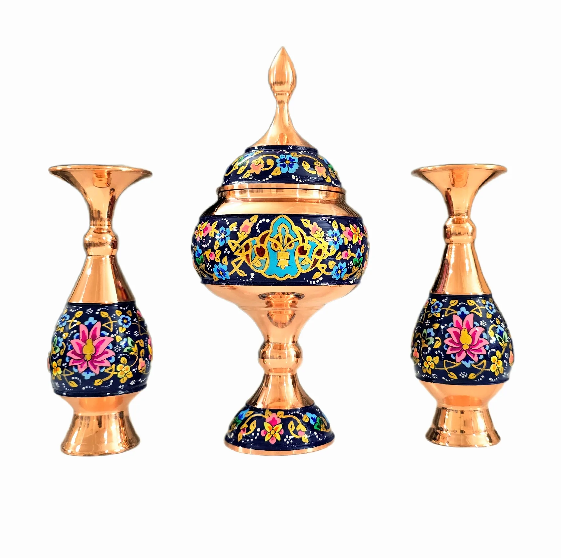 ست هدیه نگارستان نيلی مدل مس و پرداز کد JR-1623gold