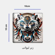 ماگ مدل گرگ کد 155 به همراه زیر لیوانی و پد ماوس