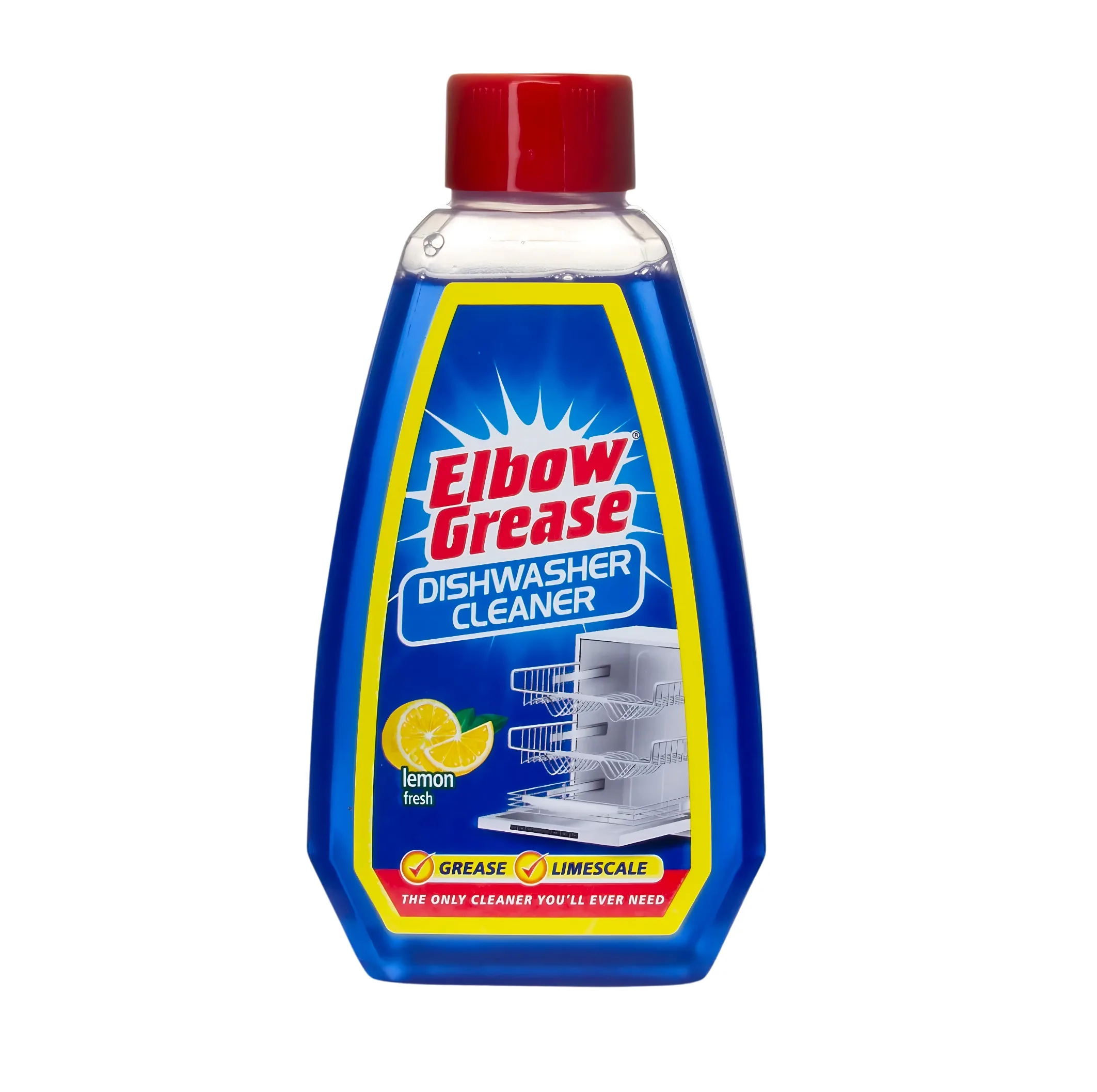 جرمگیر ماشین ظرفشویی البو گریس Elbow greaseمدل dishwasher cleaner با رایحه لیمو حجم 250 میلی لیتر