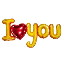 بادکنک فویلی مدل i love you
