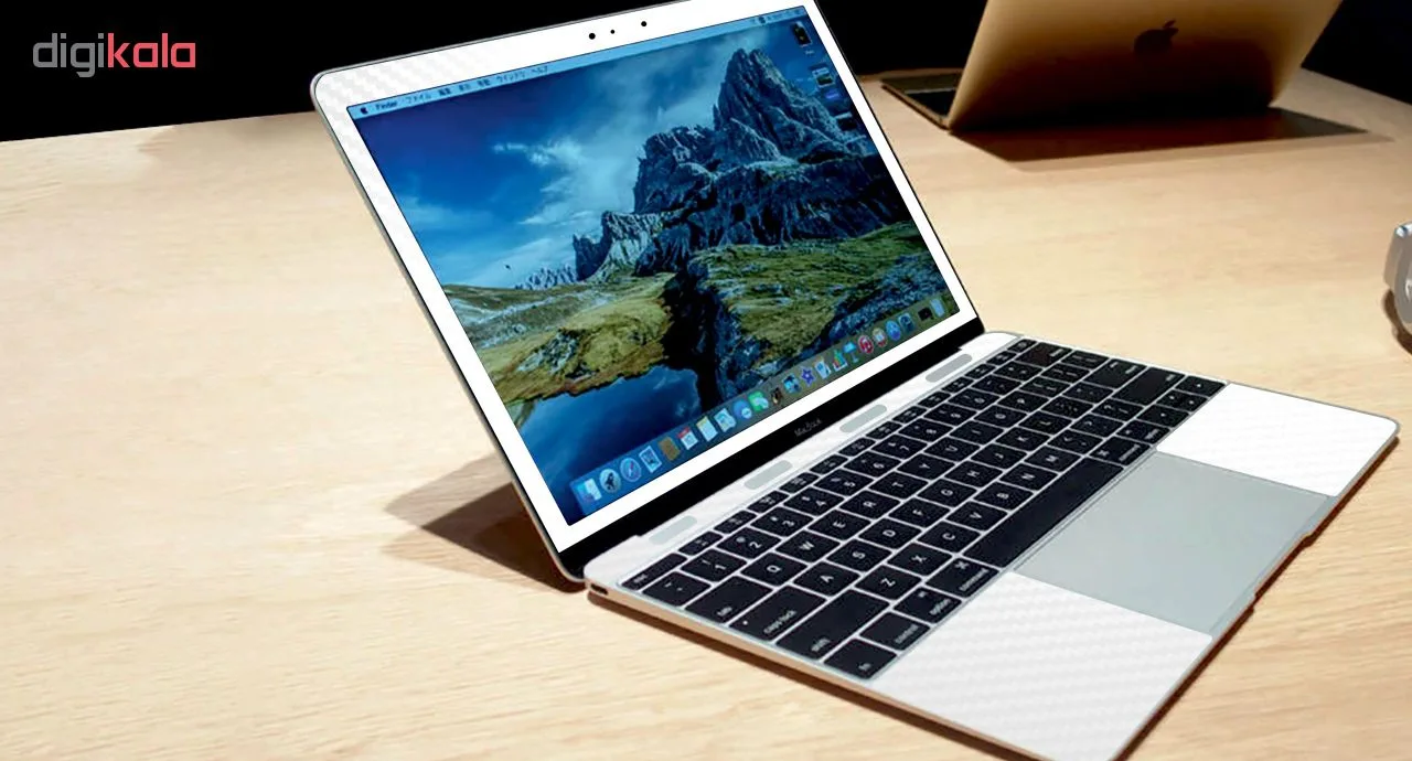 برچسب پوششی ماهوت مدل White Carbon مناسب برای لپ تاپ Macbook 12inch Retina