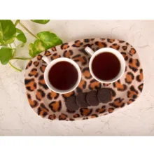 سینی بدون دسته مهروز مدل 6652 یوزپلنگ سایز 21×32  سانتی متر