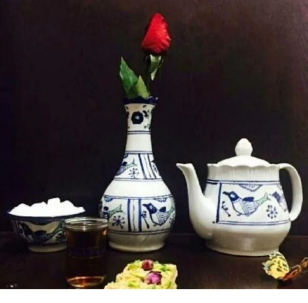 پارچ سرامیکی ميبد مرواريد مدل مرغي ساده کد SONATI