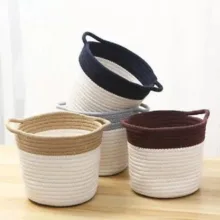 سطل زباله حصیر بافی مدل 077