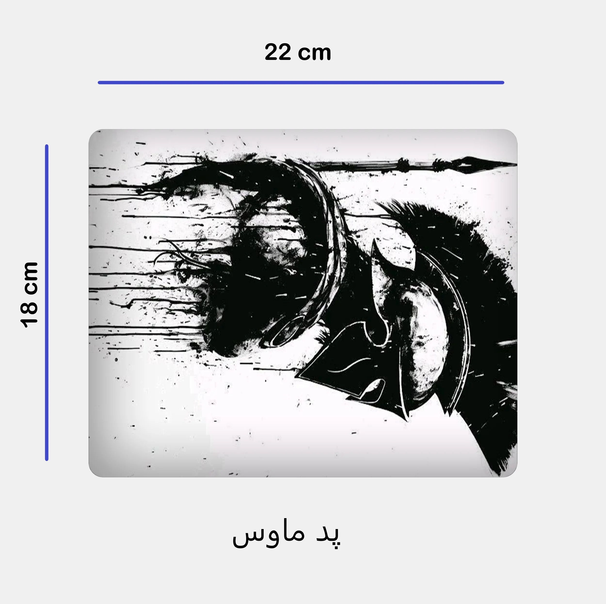 ماگ طرح جنگجو کد 183 به همراه زیر لیوانی و پد ماوس