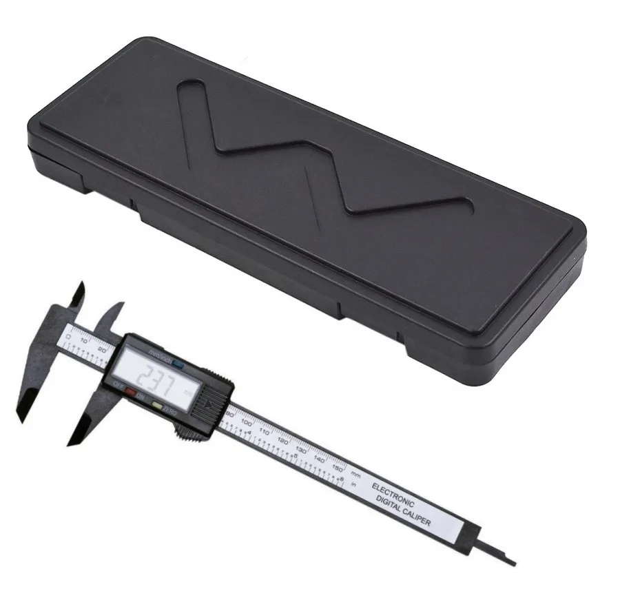 کولیس دیجیتال پلاستیک سخت دارای جعبه محافظ مدل  With BOX گستره 0-150mm