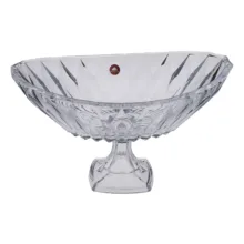 آجیل‌خوری کریستال ساکورا مدل مودنا پایه‌دار با طراحی تک‌طبقه و مناسب شست‌وشوی دستی