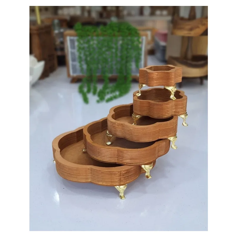 ظرف سرو مدل گل مجموعه 5 عددی