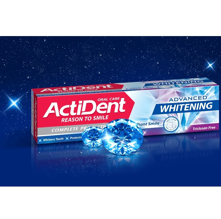 خمیر دندان اکتیدنت مدل whitening وزن 130 گرم بسته 2 عددی