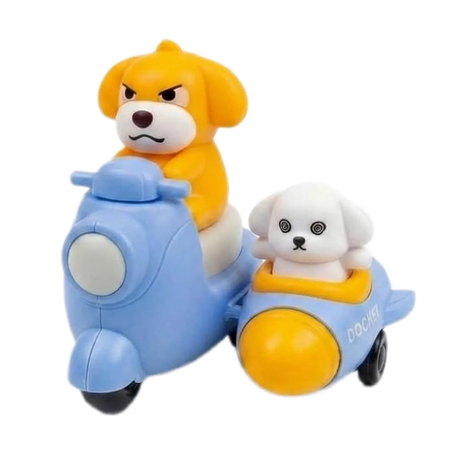 اسباب بازی ناب سل مدل سگ و بچه بامزه فشاری قدرتی وسپا سوار کد PRESS AND GO ANIMAL SCOOTER TOY WITH BABY NAAB003 مجموعه 2 عددی