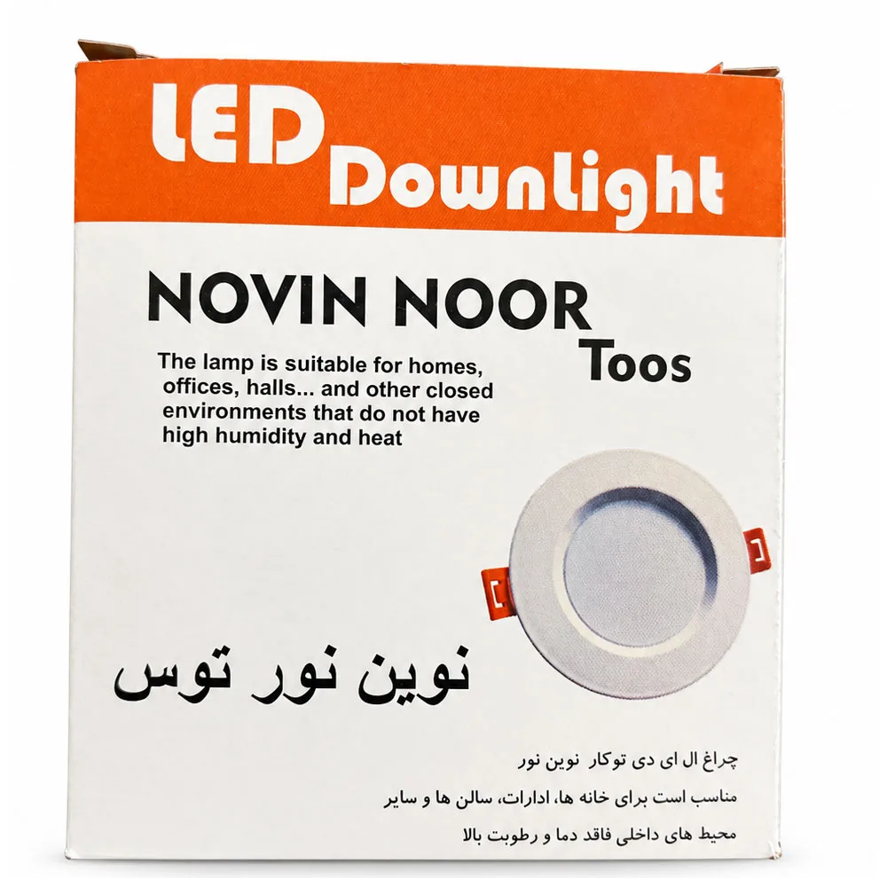 پنل ال ای دی 12 وات نوین نور توس مدل رایکا بسته 2 عددی