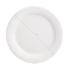 دیس چینی زرین ایران مدل گرد هتلی 49 کد 31، مناسب مایکروویو، ابعاد 30×30×2.5، وزن 800 گرم، شستشو با دست و ماشین ظرفشویی، دارای جعبه