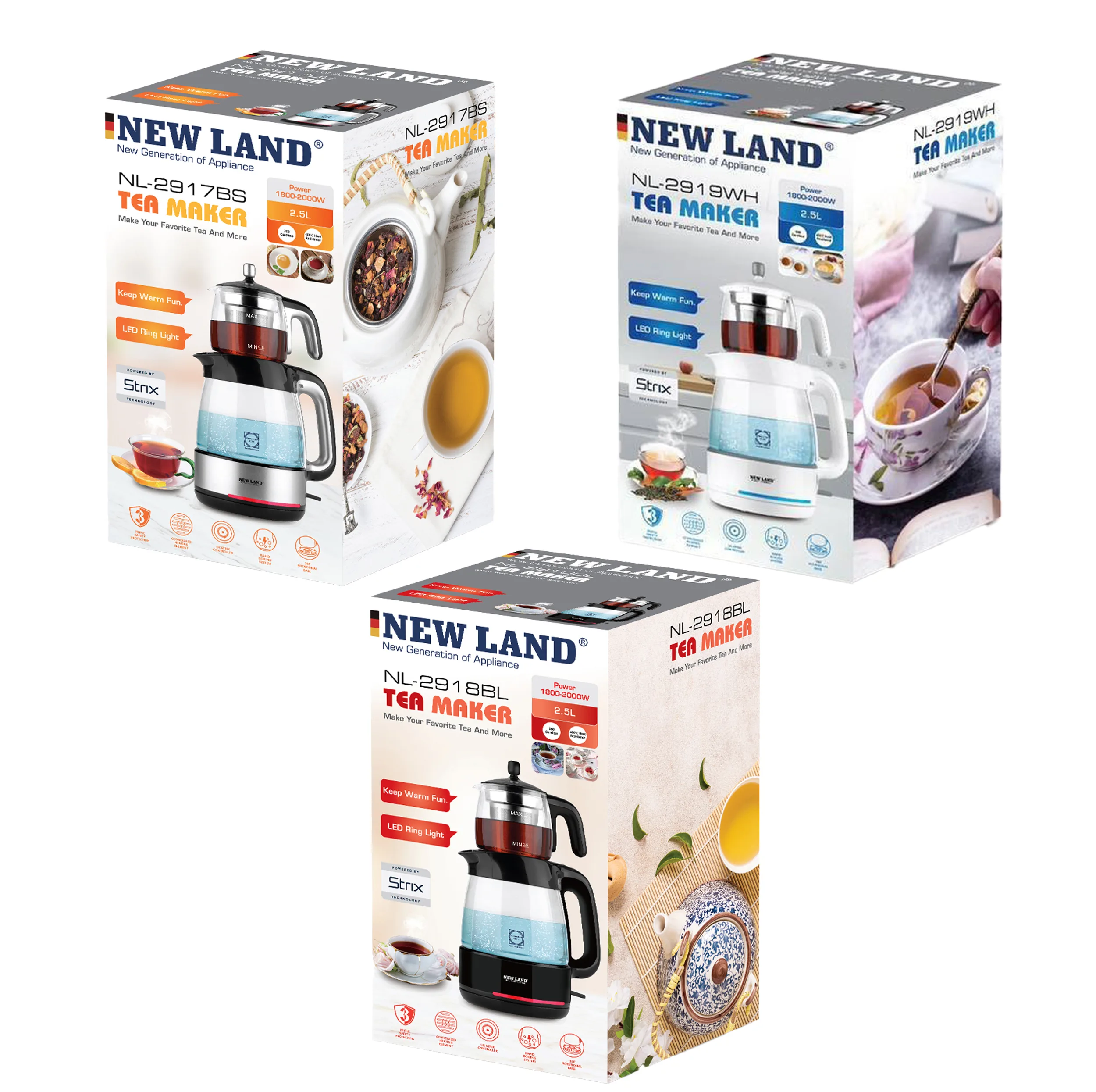 چایساز روی هم نیولند مدل NL-2918BL-NL-2917BS-NL-2919WH
