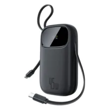 پاوربانک 45 وات بیسوس مدل EnerFill FC31 Qpow3 ظرفیت 20000 میلی‌آمپرساعت به همراه 2 عدد کابل لایتنینگ / USB-C
