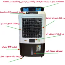 کولر آبی 3600 آکماز مدل جایخی دار کنترل دار لوتوس