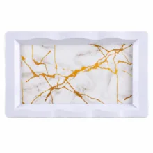سینی بدون دسته مهروز مدل V-797 مرمر سایز 20×35 سانتی متر