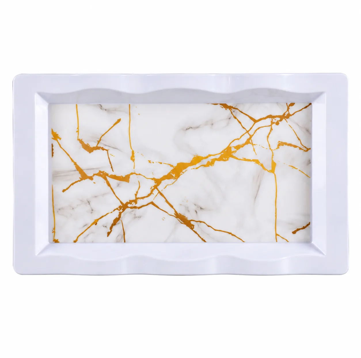 سینی بدون دسته مهروز مدل V-797 مرمر سایز 20×35 سانتی متر