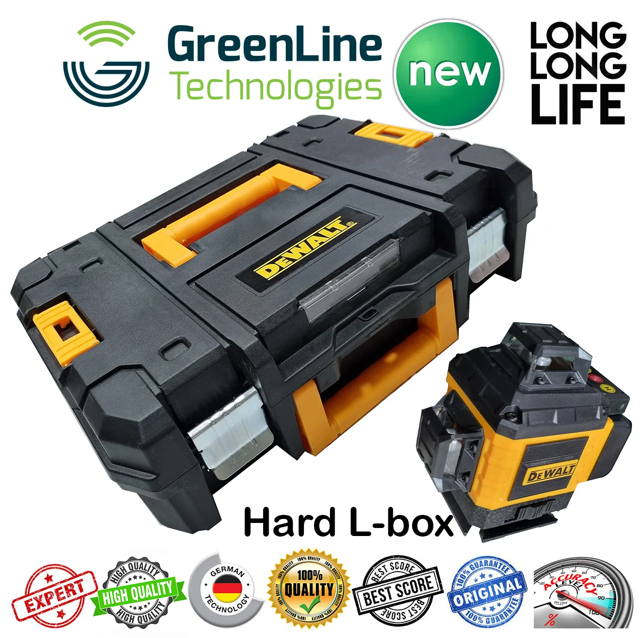 تراز لیزری  مدل 4 بعدی نور سبز کد Dewalt 360-16 L