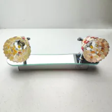 چراغ مدل بالا آینه ای کریستالی دو شعله کد 9638