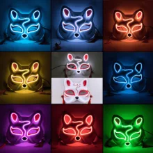 ماسک ایفای نقش مدل چراغ دار طرح روباه کد Neon1