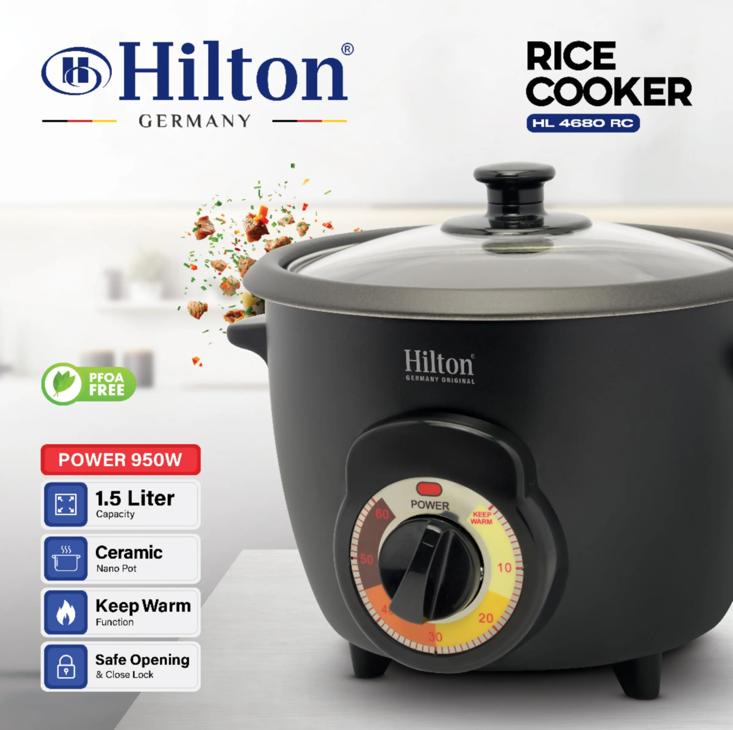 پلوپز 7 نفره هیلتون مدل HL4680RC