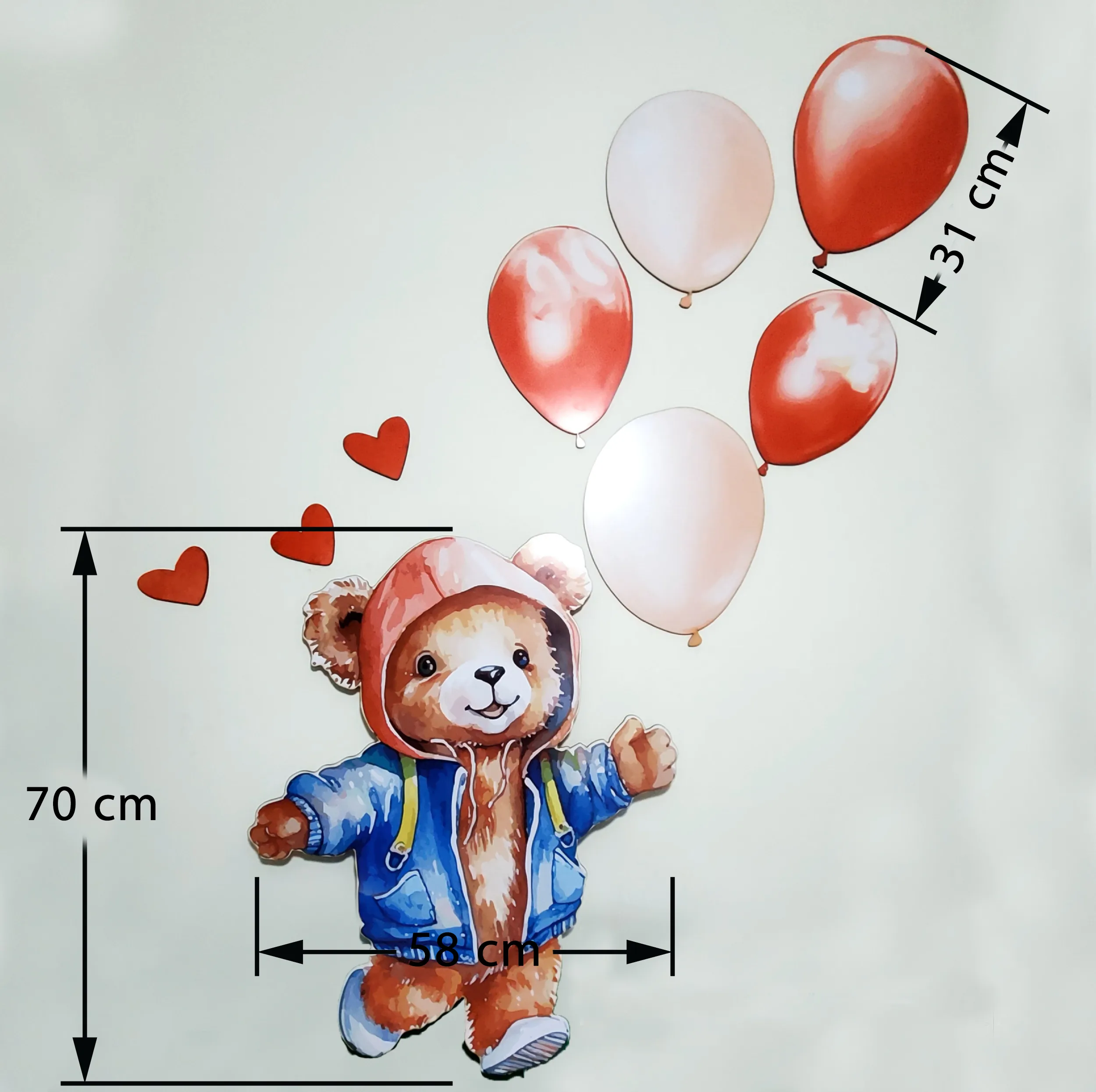 چراغ خواب اتاق کودک مدل دیواری طرح تدی