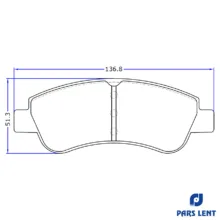 لنت ترمز جلو لنت پارس مدل PL23954 مناسب برای پژو 207