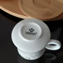 سرویس قهوه خوری 15 پارچه وگاتی مدل ماربل همراه با سینی چرخان