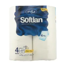دستمال توالت سافتلن مدل ultra soft بسته 4 عددی