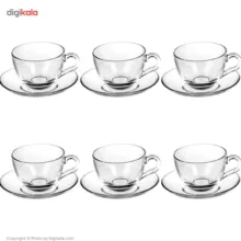 ست فنجان و نعلبکی پاشاباغچه مدل Bisik 97948 - بسته 6 عددی