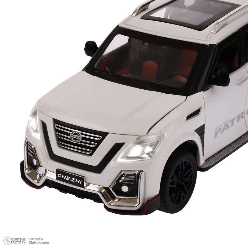 ماشین بازی ناب سل مدل نیسان پاترول فلزی موزیکال چراغدار عقب کش کد Musical and Light-Up Metal Patrol Toy Car