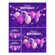 تم تولد 4 تکه آدنو مدل Violet