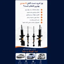 کمک فنر جلو و عقب استاندارد جی مدل اف دی اِن مناسب برای تیبا، کوییک و ساینا بسته 4 عددی