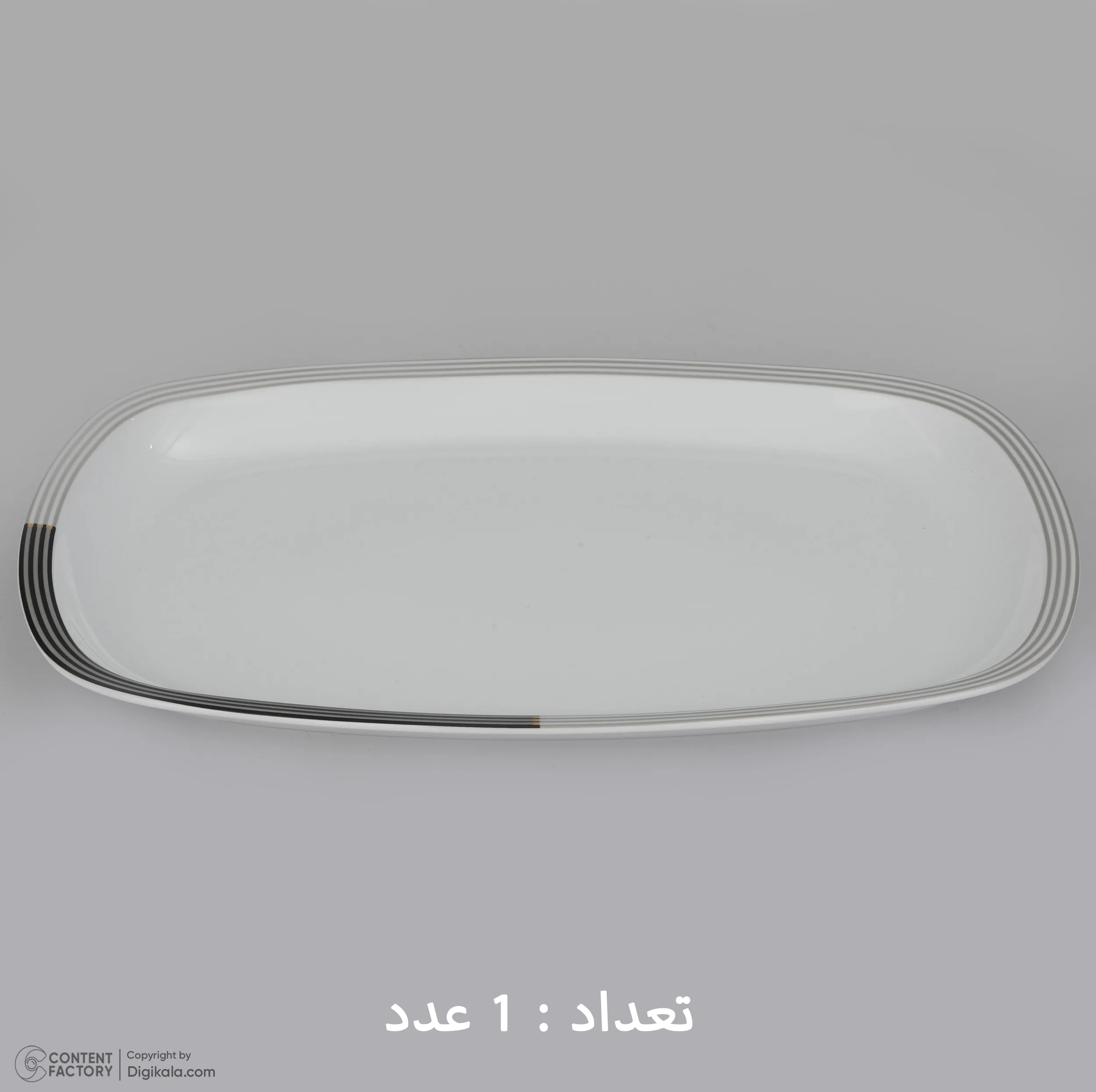 سرویس غذاخوری 27 پارچه 6 نفر چینی زرین ایران مدل وگاس اوریت سری کواترو درجه عالی