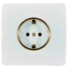 پریز برق ارت دار صنایع آسیا الکتریک مدل SFD-GD بسته 3 عددی