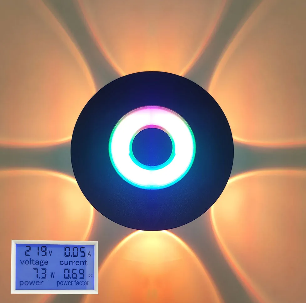 چراغ حیاطی 7 وات مدل سفینه 6 طرفه RGB کد 060