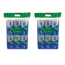 دستمال کاغذی 250 برگ گلریز مدل 008 دو بسته 6 عددی